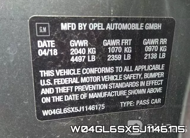 W04GL6SX5J1146175 фото 9
