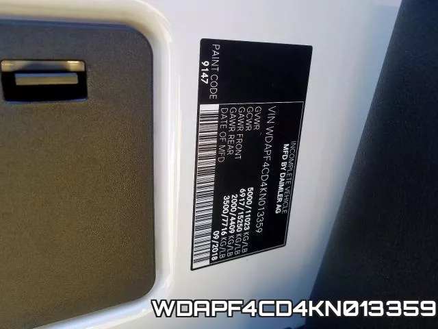 WDAPF4CD4KN013359 фото 2