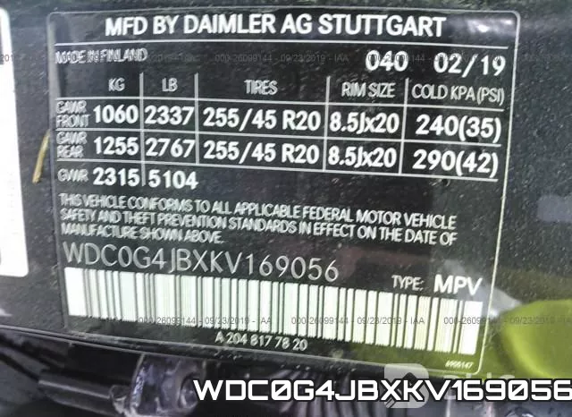 WDC0G4JBXKV169056 фото 9