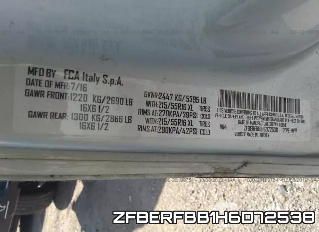 ZFBERFBB1H6D72538 фото 9