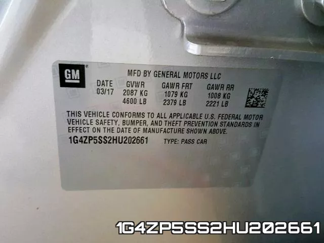 1G4ZP5SS2HU202661 фото 2