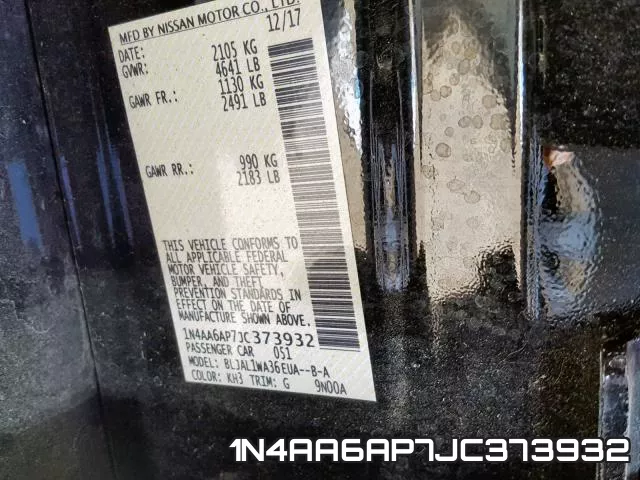 1N4AA6AP7JC373932 фото 2