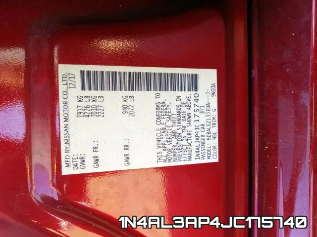 1N4AL3AP4JC175740 фото 2