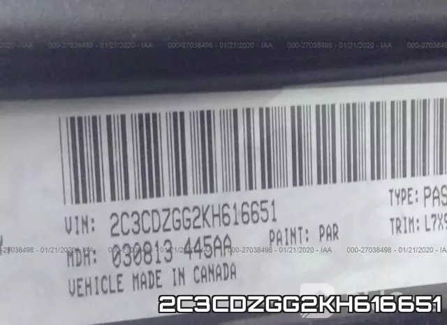 2C3CDZGG2KH616651 фото 10