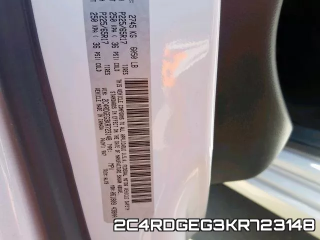 2C4RDGEG3KR723148 фото 2