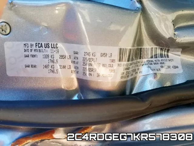 2C4RDGEG7KR578308 фото 2