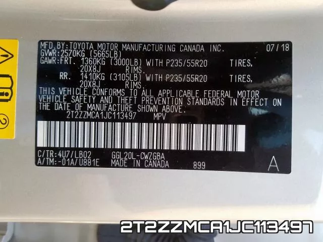 2T2ZZMCA1JC113497 фото 2