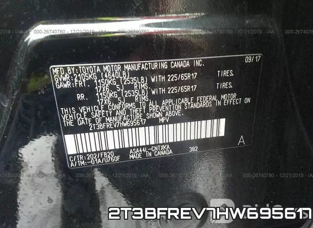 2T3BFREV7HW695617 фото 10