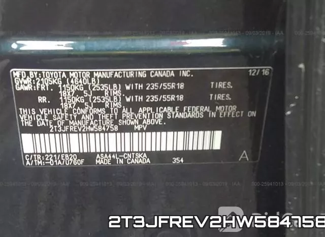 2T3JFREV2HW584758 фото 8