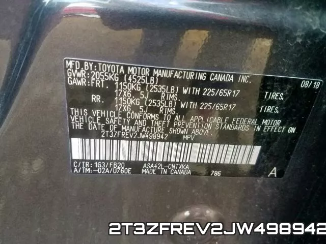 2T3ZFREV2JW498942 фото 2
