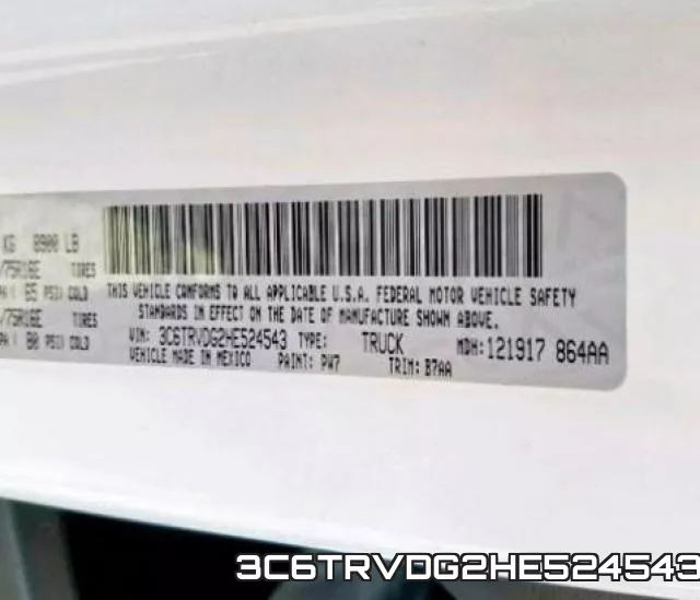 3C6TRVDG2HE524543 фото 2
