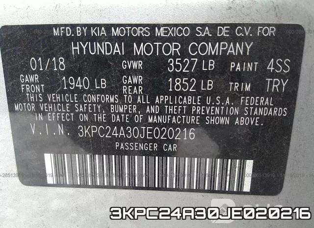 3KPC24A30JE020216 фото 10