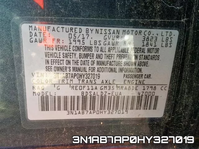 3N1AB7AP0HY327019 фото 2