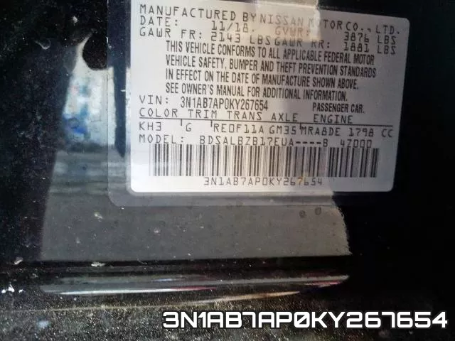 3N1AB7AP0KY267654 фото 2