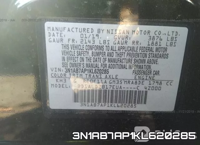 3N1AB7AP1KL620285 фото 9