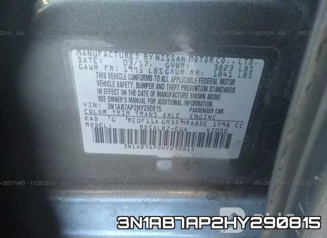 3N1AB7AP2HY290815 фото 9