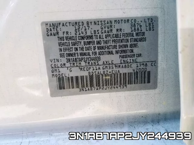 3N1AB7AP2JY244939 фото 2