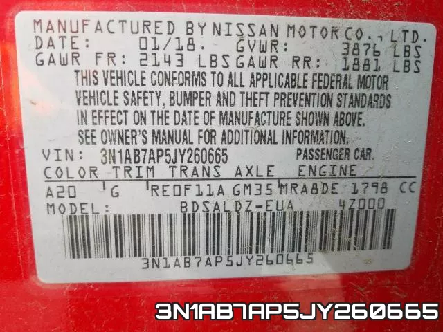 3N1AB7AP5JY260665 фото 2
