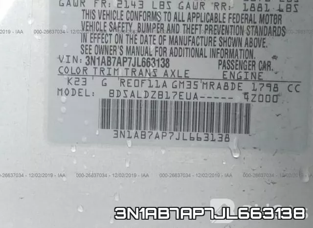 3N1AB7AP7JL663138 фото 6
