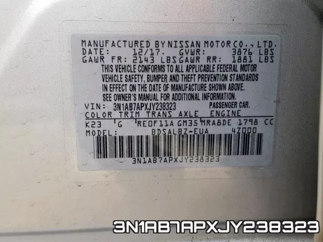 3N1AB7APXJY238323 фото 2