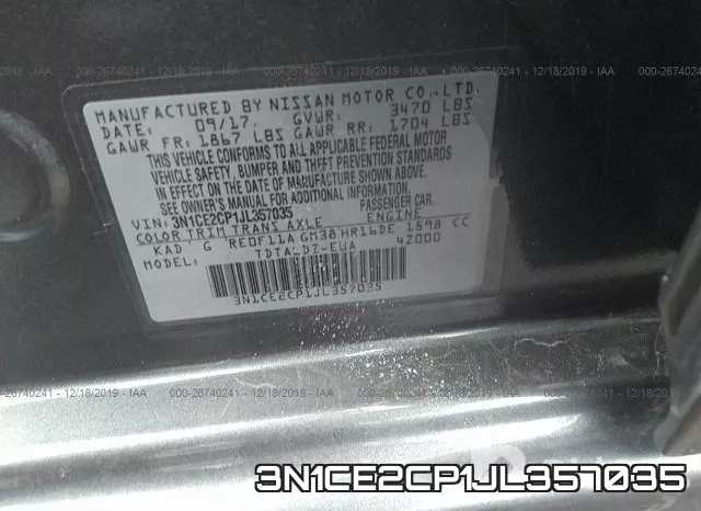 3N1CE2CP1JL357035 фото 7
