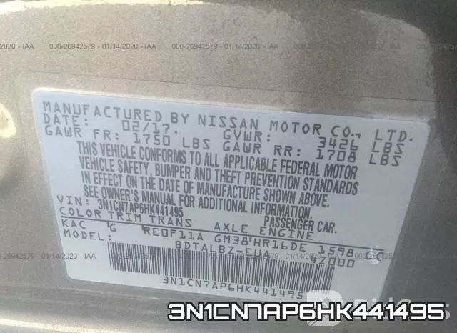 3N1CN7AP6HK441495 фото 10