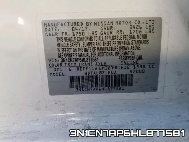 3N1CN7AP6HL877581 фото 2