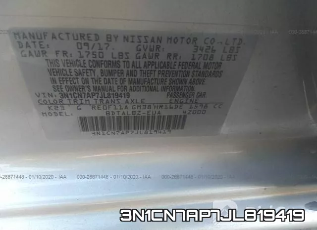 3N1CN7AP7JL819419 фото 9