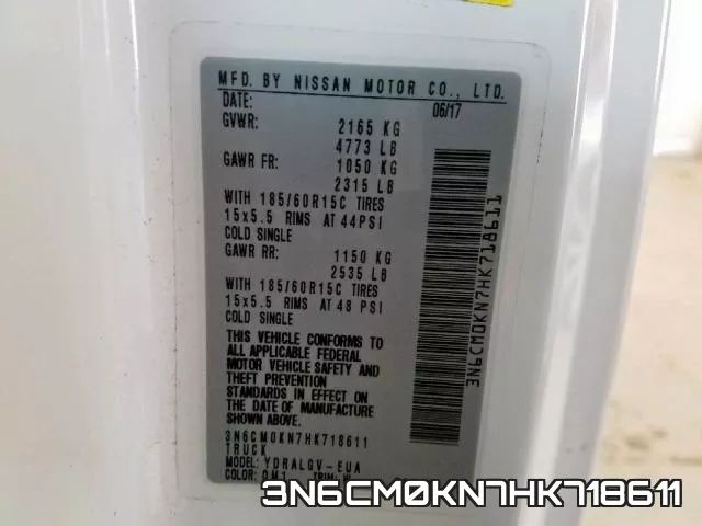 3N6CM0KN7HK718611 фото 2