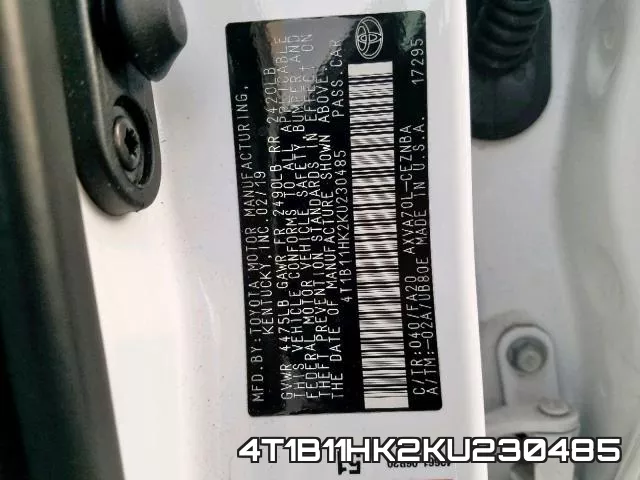 4T1B11HK2KU230485 фото 2