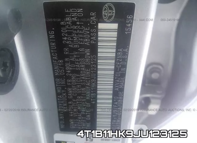 4T1B11HK9JU123125 фото 9