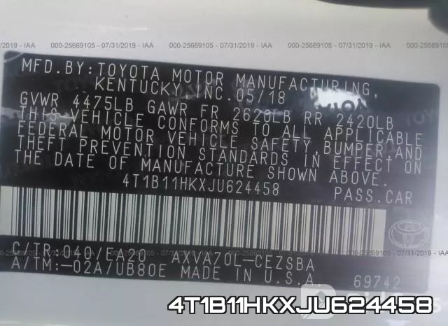 4T1B11HKXJU624458 фото 9