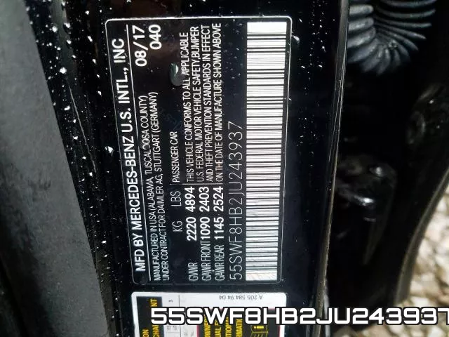 55SWF8HB2JU243937 фото 2