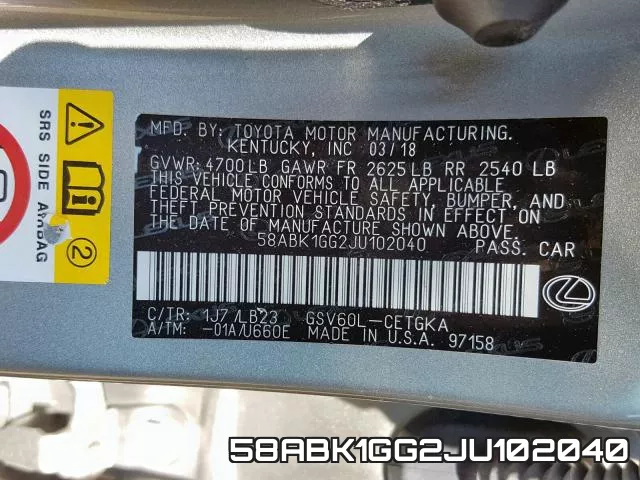 58ABK1GG2JU102040 фото 2