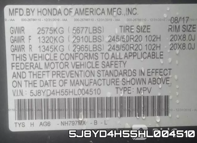 5J8YD4H55HL004510 фото 10
