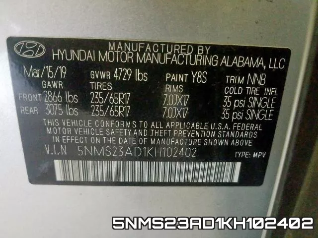 5NMS23AD1KH102402 фото 2