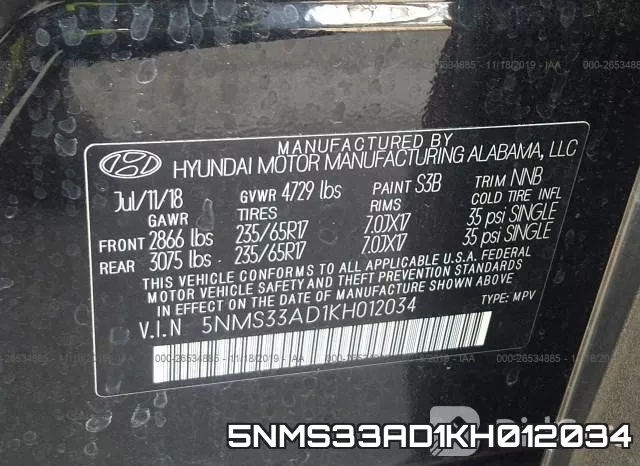 5NMS33AD1KH012034 фото 9
