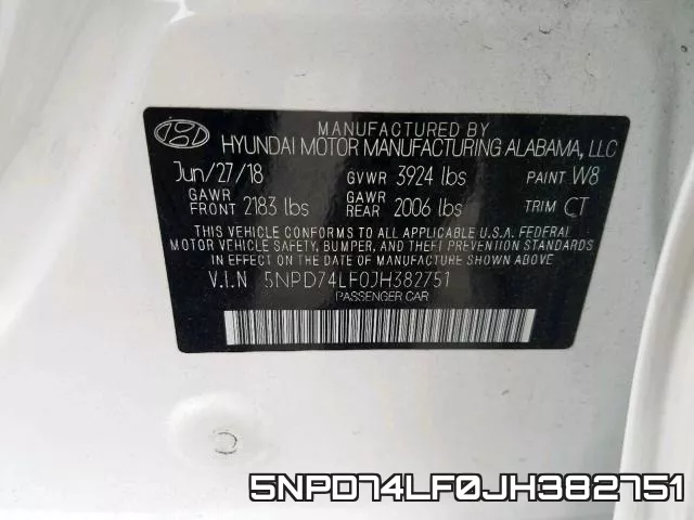 5NPD74LF0JH382751 фото 2