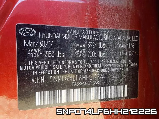 5NPD74LF6HH212226 фото 2