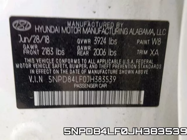 5NPD84LF0JH383539 фото 2