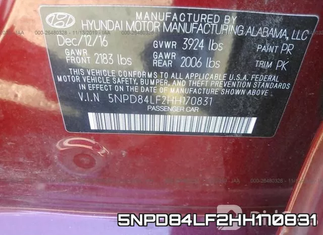 5NPD84LF2HH170831 фото 10