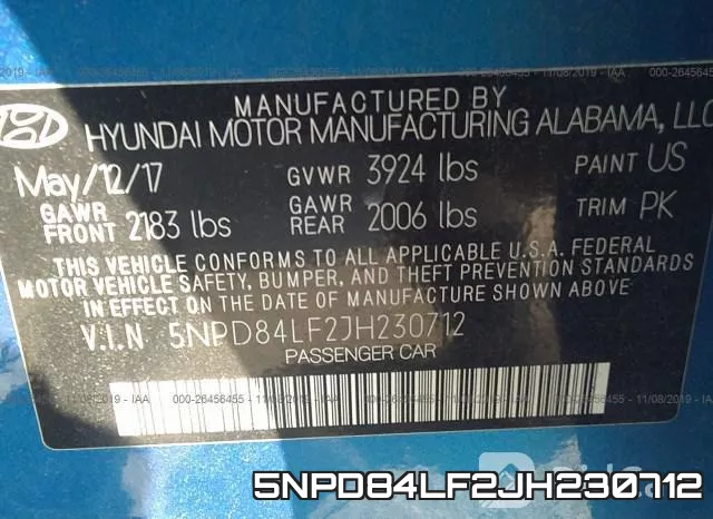 5NPD84LF2JH230712 фото 8
