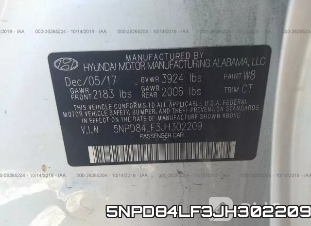 5NPD84LF3JH302209 фото 10