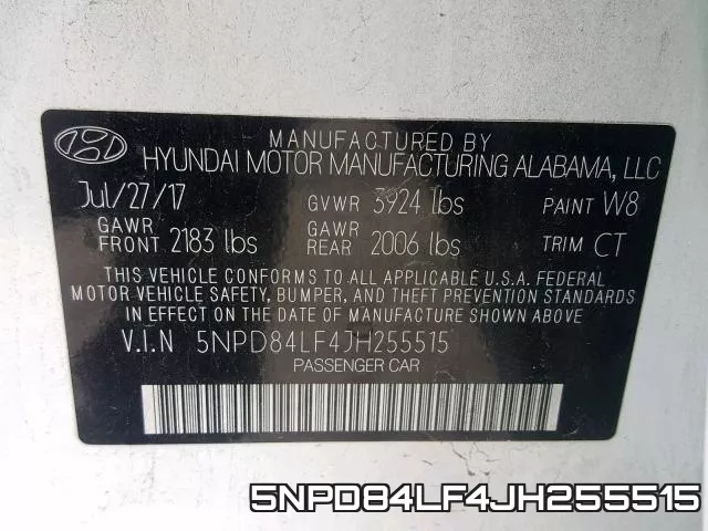 5NPD84LF4JH255515 фото 2