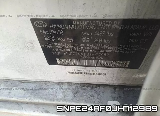 5NPE24AF0JH712989 фото 9