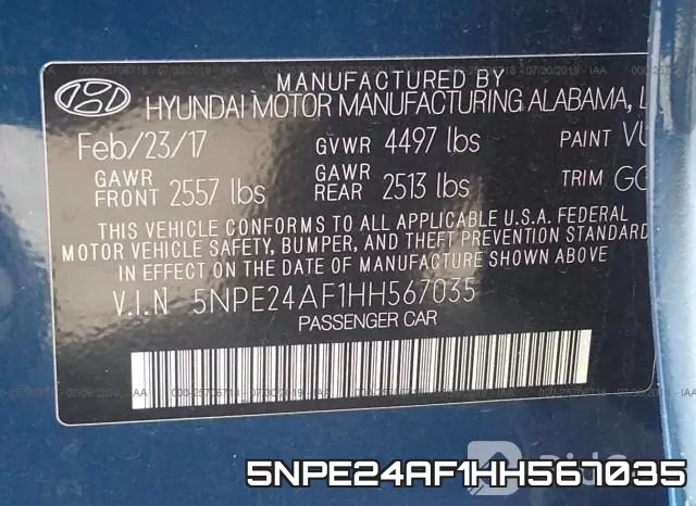 5NPE24AF1HH567035 фото 9