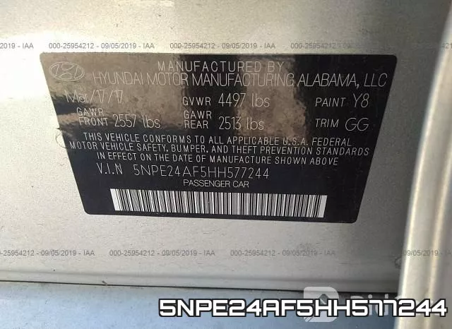 5NPE24AF5HH577244 фото 10