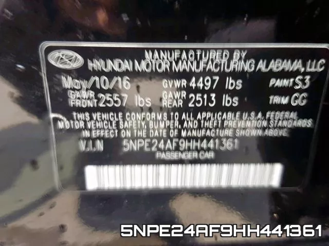 5NPE24AF9HH441361 фото 2