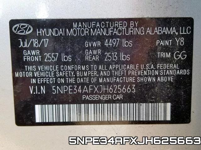 5NPE34AFXJH625663 фото 2