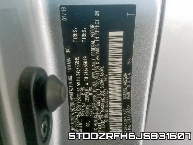 5TDDZRFH6JS831607 фото 2